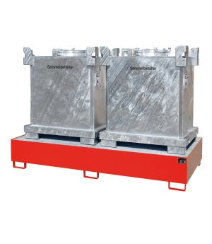 Auffangwanne 1000 l, 2650×1300×435 mm, Stahl lackiert, mit G