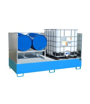 Auffangwanne 1000 l, 2670×1300×1440 mm, Stahl lackiert, mit 
