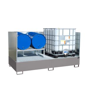 Auffangwanne 1000 l, 2670×1300×1440 mm, Stahl lackiert, mit 
