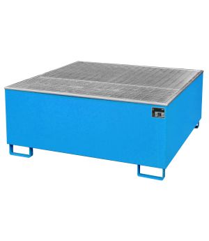 Auffangwanne 1000 l, 1475×1475×630 mm, Stahl lackiert, mit G