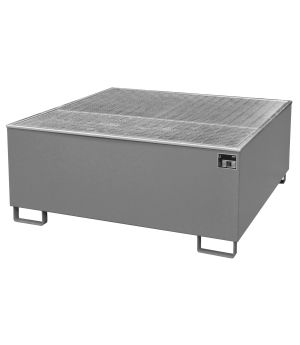 Auffangwanne 1000 l, 1475×1475×630 mm, Stahl lackiert, mit G