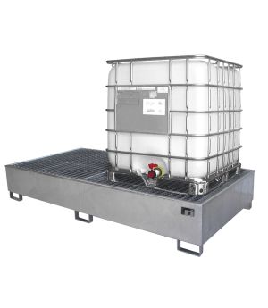 Auffangwanne 1000 l, 2665×1315×440 mm, Stahl feuerverzinkt, 