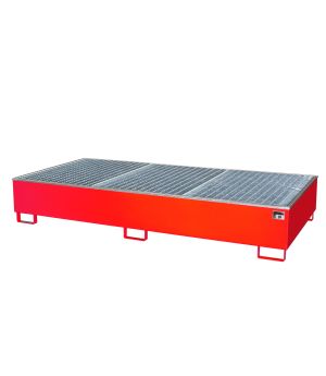 Auffangwanne 1000 l, 2665×1315×440 mm, Stahl lackiert, mit G