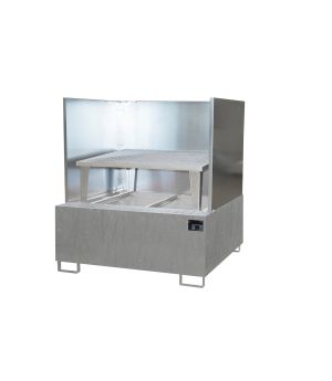 Auffangwanne 1000 l, 1480×1460×1630 mm, Stahl feuerverzinkt,