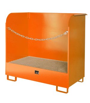 Gefahrstoffdepot 220 l Auffangvolumen, 1420×795×1370 mm, für