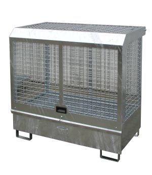 Gefahrstoffdepot 220 l Auffangvolumen, 1450×820×1390 mm, für