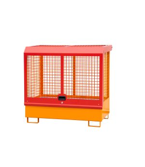 Gefahrstoffdepot 220 l Auffangvolumen, 1450×820×1390 mm, für