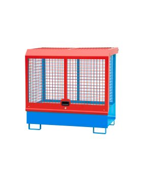 Gefahrstoffdepot 220 l Auffangvolumen, 1450×820×1390 mm, für