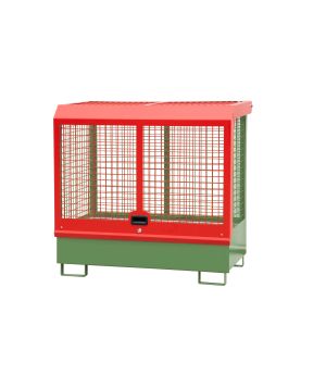 Gefahrstoffdepot 220 l Auffangvolumen, 1450×820×1390 mm, für