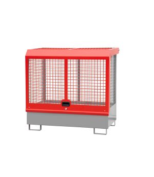 Gefahrstoffdepot 220 l Auffangvolumen, 1450×820×1390 mm, für