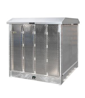 Auffangwanne 220 l, 1440×1505×1450 mm, Stahl verzinkt, mit G