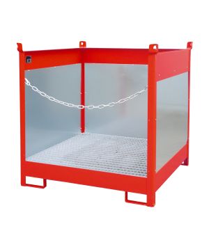Fass-Stapelpalette FSP-4 G, für 4 Fässer (200 l), 1400×1400×