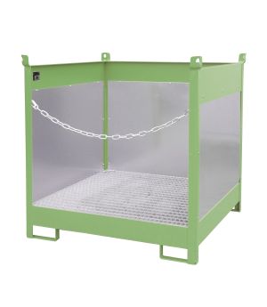 Fass-Stapelpalette FSP-4 G, für 4 Fässer (200 l), 1400×1400×