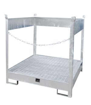 Fass-Stapelpalette FSP-4, für 4 Fässer (200 l), 1400×1400×14
