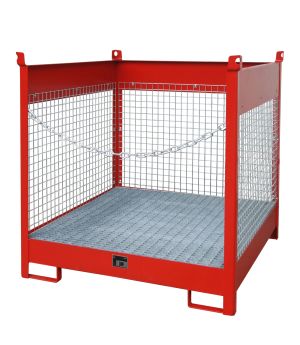 Fass-Stapelpalette FSP-4 D, für 4 Fässer (200 l), 1400×1400×