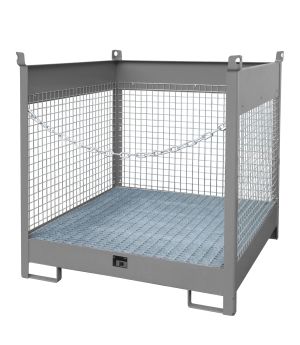 Fass-Stapelpalette FSP-4 D, für 4 Fässer (200 l), 1400×1400×