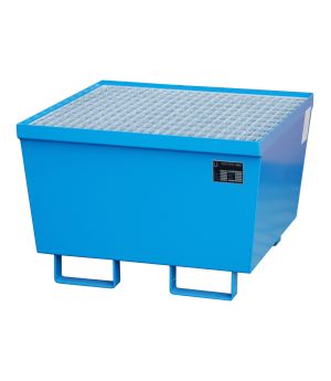 Auffangwanne 215 l, 800×800×545 mm, Stahl lackiert, mit Gitt