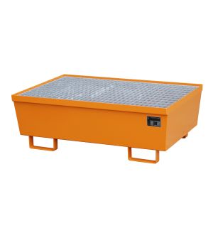 Auffangwanne 225 l, 1200×800×415 mm, Stahl lackiert, mit Git