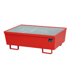 Auffangwanne 225 l, 1200×800×415 mm, Stahl lackiert, mit Git