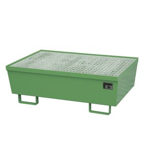 Auffangwanne 225 l, 1200×800×415 mm, Stahl lackiert, mit Git