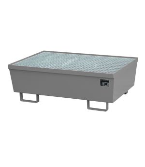 Auffangwanne 225 l, 1200×800×415 mm, Stahl lackiert, mit Git