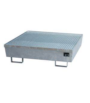 Auffangwanne 245 l, 1200×1200×335 mm, Stahl feuerverzinkt, m