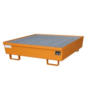Auffangwanne 245 l, 1200×1200×335 mm, Stahl lackiert, mit Gi