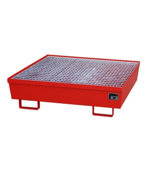 Auffangwanne 245 l, 1200×1200×335 mm, Stahl lackiert, mit Gi