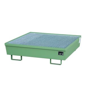 Auffangwanne 245 l, 1200×1200×335 mm, Stahl lackiert, mit Gi