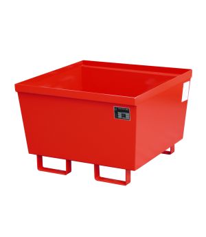 Auffangwanne 229 l, 800×800×545 mm, Stahl lackiert, RAL 3000