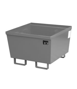 Auffangwanne 229 l, 800×800×545 mm, Stahl lackiert, RAL 7005