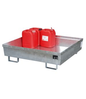 Auffangwanne 280 l, 1200×1200×335 mm, Stahl feuerverzinkt