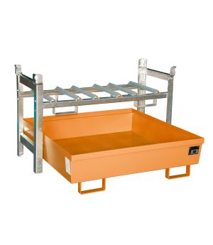 Auffangwanne 280 l, 1200×1200×335 mm, Stahl lackiert, RAL 20