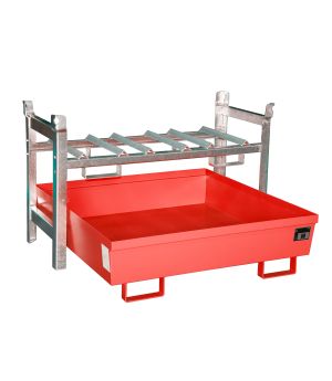 Auffangwanne 280 l, 1200×1200×335 mm, Stahl lackiert, RAL 30