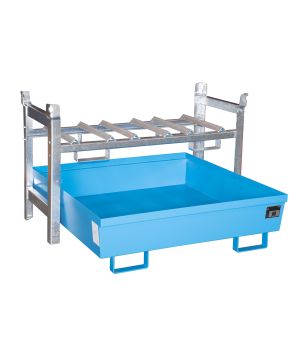 Auffangwanne 280 l, 1200×1200×335 mm, Stahl lackiert, RAL 50