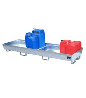 Auffangwanne 280 l, 2400×800×285 mm, Stahl feuerverzinkt