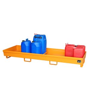 Auffangwanne 280 l, 2400×800×285 mm, Stahl lackiert, RAL 200