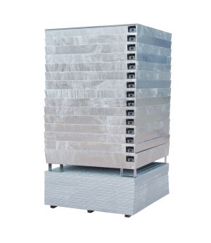 Auffangwanne 203 l, 1200×1200×280 mm, Stahl feuerverzinkt, m