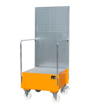 Auffangwanne 203 l, 890×870×2110 mm, Stahl lackiert, mit Git