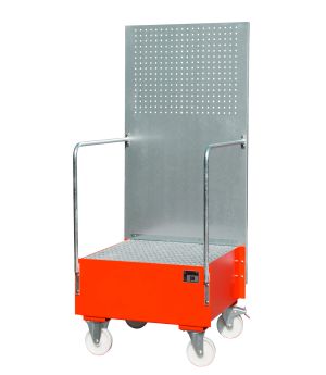 Auffangwanne 203 l, 890×870×2110 mm, Stahl lackiert, mit Git