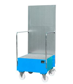 Auffangwanne 203 l, 890×870×2110 mm, Stahl lackiert, mit Git