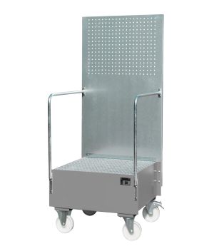 Auffangwanne 203 l, 890×870×2110 mm, Stahl lackiert, mit Git