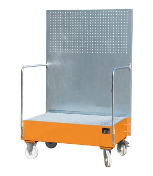 Auffangwanne 215 l, 1290×870×2015 mm, Stahl lackiert, mit Gi