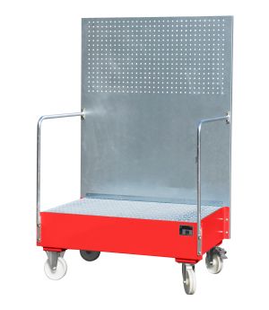 Auffangwanne 215 l, 1290×870×2015 mm, Stahl lackiert, mit Gi
