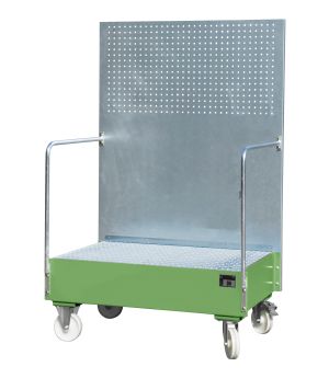 Auffangwanne 215 l, 1290×870×2015 mm, Stahl lackiert, mit Gi