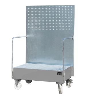 Auffangwanne 215 l, 1290×870×2015 mm, Stahl lackiert, mit Gi