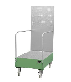 Auffangwanne 215 l, 800×1280×2015 mm, Stahl lackiert, mit Gi