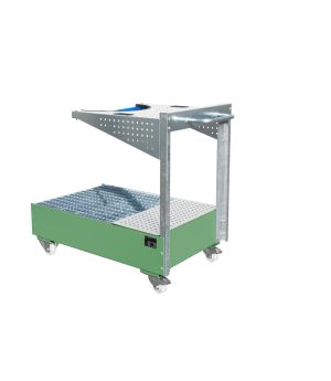 Auffangwanne 215 l, 800×1450×1195 mm, Stahl lackiert, mit Gi