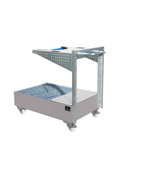 Auffangwanne 215 l, 800×1450×1195 mm, Stahl lackiert, mit Gi