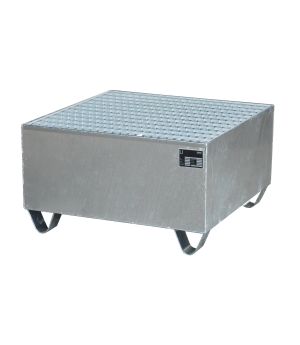 Auffangwanne 203 l, 800×800×460 mm, Stahl feuerverzinkt, mit